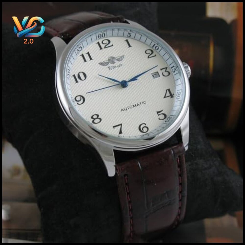 Automatic Mechanical Watch With Day Calendar, Lea… - image 4